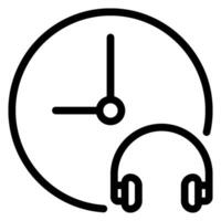 headphone line icon vector