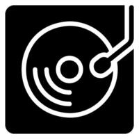 record player glyph icon vector