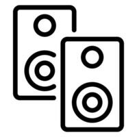 icono de línea de altavoz vector