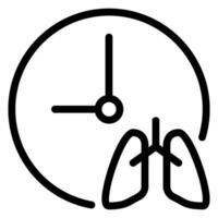lungs line icon vector