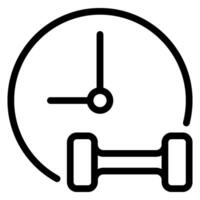 dumbbell line icon vector