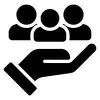 human resources glyph icon vector