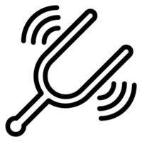 tuning fork line icon vector