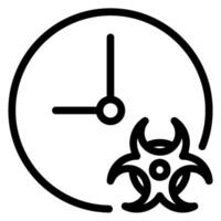 biohazard sign line icon vector