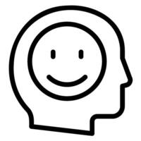 optimistic line icon vector