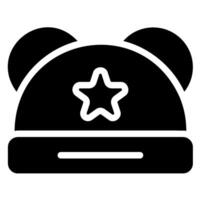 baby hat glyph icon vector