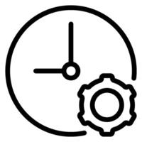 settings line icon vector