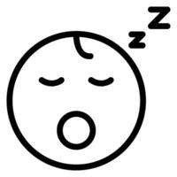 sleep line icon vector