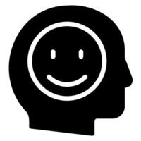 optimistic glyph icon vector