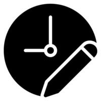 pencil glyph icon vector