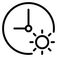 sun line icon vector