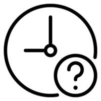 question mark line icon vector