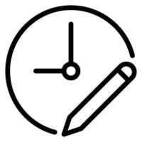 pencil line icon vector