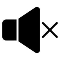 volume mute glyph icon vector
