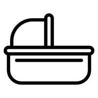 carrycot line icon vector