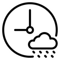 icono de línea de lluvia vector