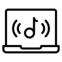 laptop line icon vector