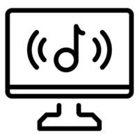 computer line icon vector