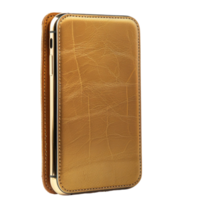 Generated AI Leather Case for mobile isolated on transparent background png