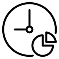 icono de línea de gráfico circular vector