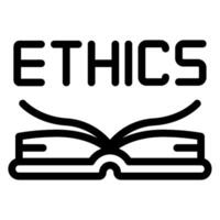 ethics line icon vector