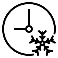 icono de línea de nieve vector