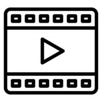 film reel line icon vector