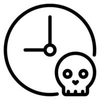 skull line icon vector