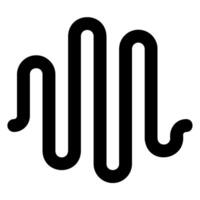 waves glyph icon vector