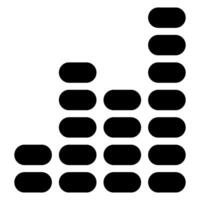 equalizer glyph icon vector