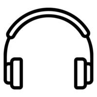 headphones line icon vector