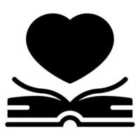 book glyph icon vector