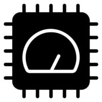 processor glyph icon vector