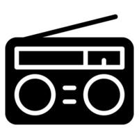 icono de glifo de radio vector