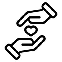 charity line icon vector