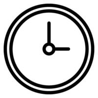 icono de línea de reloj vector