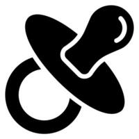 pacifier glyph icon vector