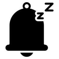 disable alarm glyph icon vector