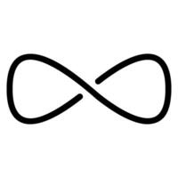 infinity line icon vector
