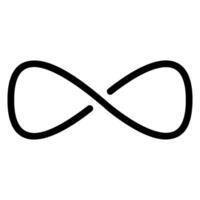 infinity line icon vector