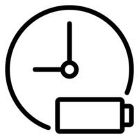 battery line icon vector