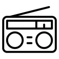 icono de línea de radio vector