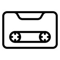 cassette tape line icon vector