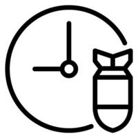 bomb line icon vector