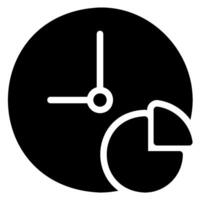 icono de glifo de gráfico circular vector