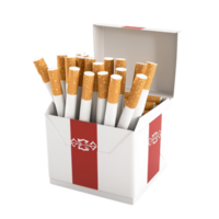 Generated AI Cigarette Pack Plain Tobacco Packaging isolated on transparent background png