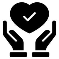 compassion glyph icon vector