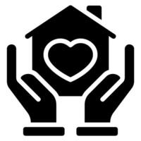 shelter glyph icon vector