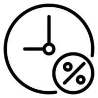 discount line icon vector