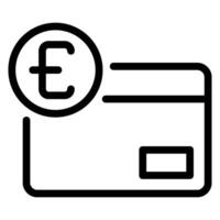 credit card line icon vector